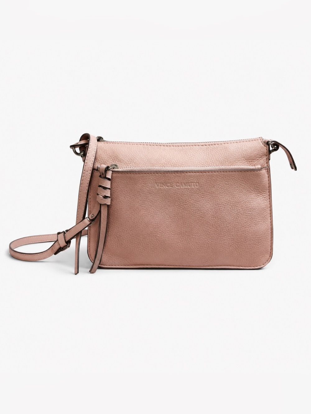 Vince Camuto Blush Leather Crossbody Bag Adjustable Strap